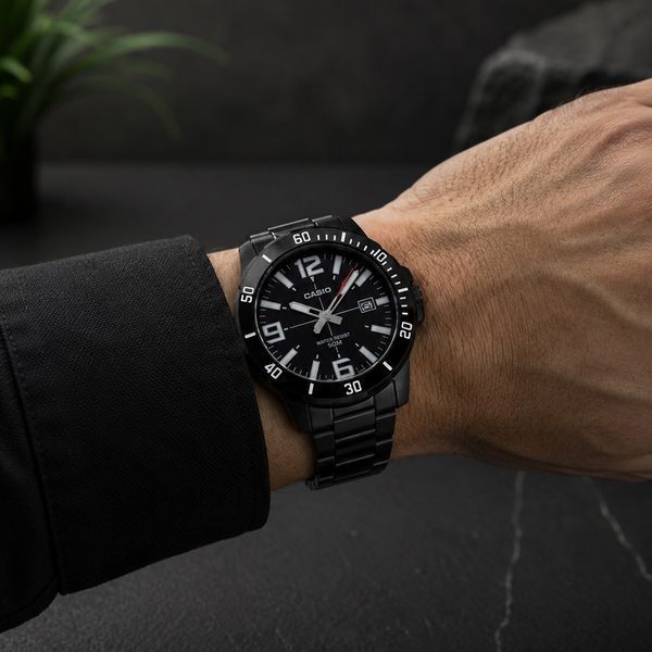 Чоловічий годинник Casio MTP-VD01B-1B 1141-0116 фото