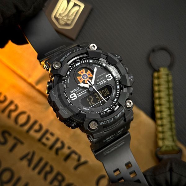Чоловічий годинник Awarder 001 ДСНС All Black 1202-0130 фото