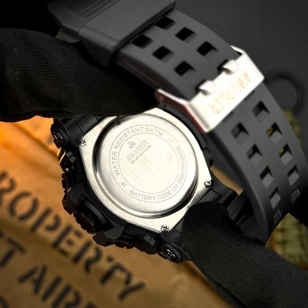 Чоловічий годинник Awarder 001 ДСНС All Black 1202-0130 фото