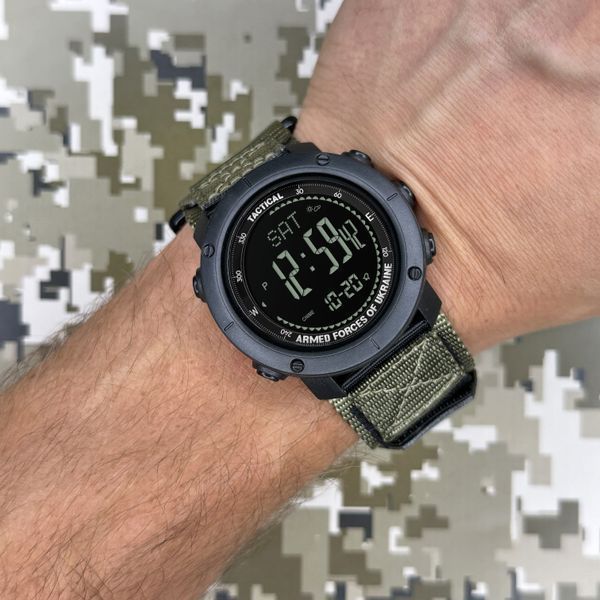 Чоловічий годинник Awarder 036 Compass UA Nylon Pro Black-Army Green 1202-0102 фото