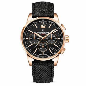 Чоловічий годинник Pagani Design YS008 Rose Gold-Black 1138-0003 фото