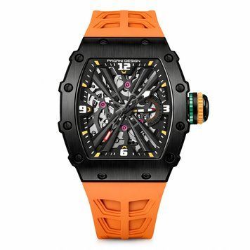 Чоловічий годинник Pagani Design PD-1738 Black-Orange 1138-0111 фото