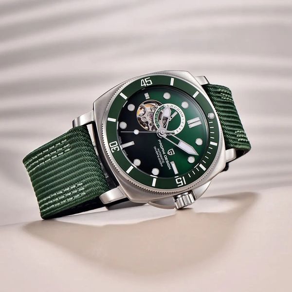 Чоловічий годинник Pagani Design PD-1736 Silver-Green 1138-0035 фото