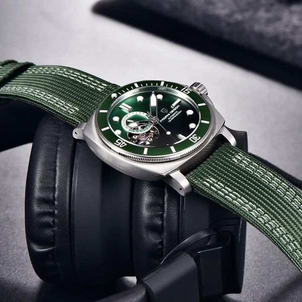 Чоловічий годинник Pagani Design PD-1736 Silver-Green 1138-0035 фото