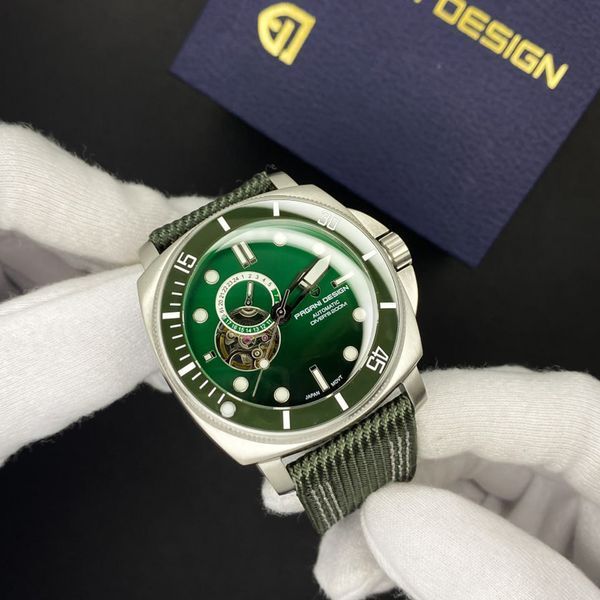 Чоловічий годинник Pagani Design PD-1736 Silver-Green 1138-0035 фото