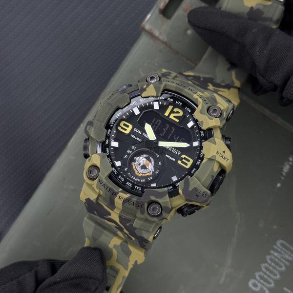 Чоловічий годинник Awarder 004CMGRSSO ССО Зелений камуфляж + Коробка 1202-0388 фото