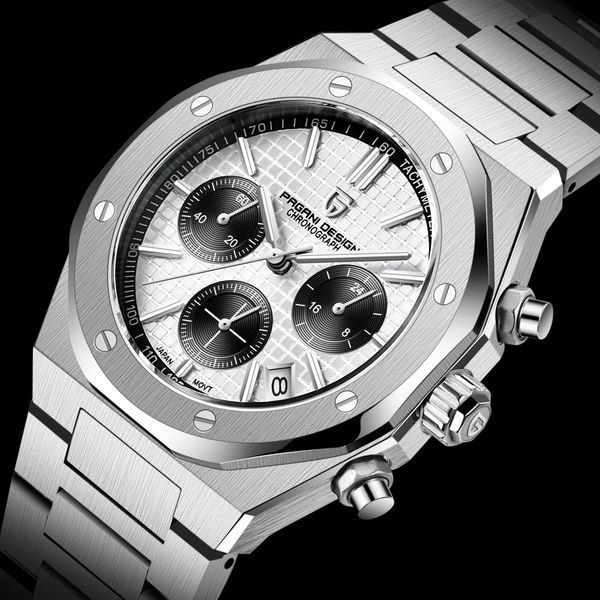 Чоловічий годинник Pagani Design PD-1707 Silver-Black 1138-0137 фото