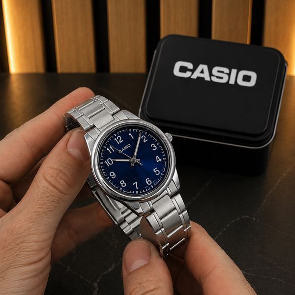 Чоловічий годинник Casio MTP-V005D-2B4 1141-0039 фото