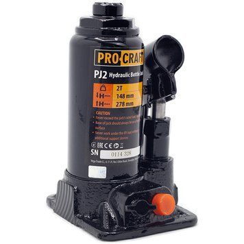 Домкрат пляшковий Procraft PJ2 2 т SUP2-486 фото